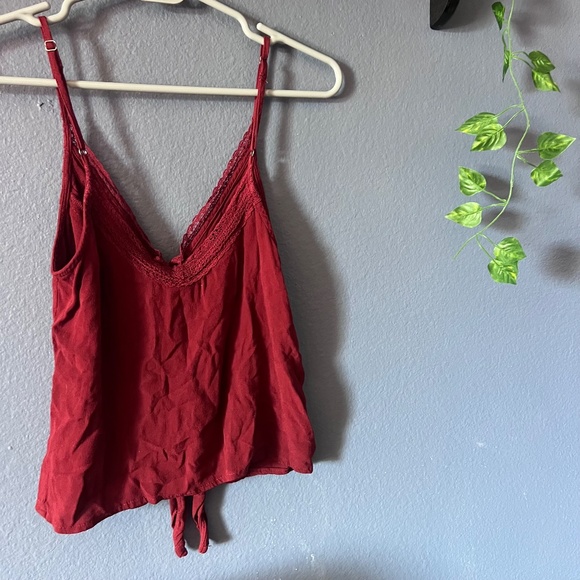 Red A&F Button and Tied Tank - Picture 9 of 10